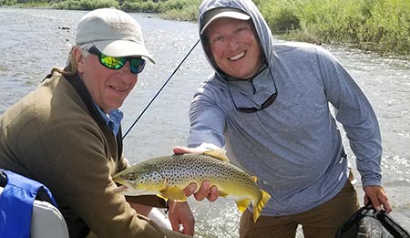 early summer float trip brown trout