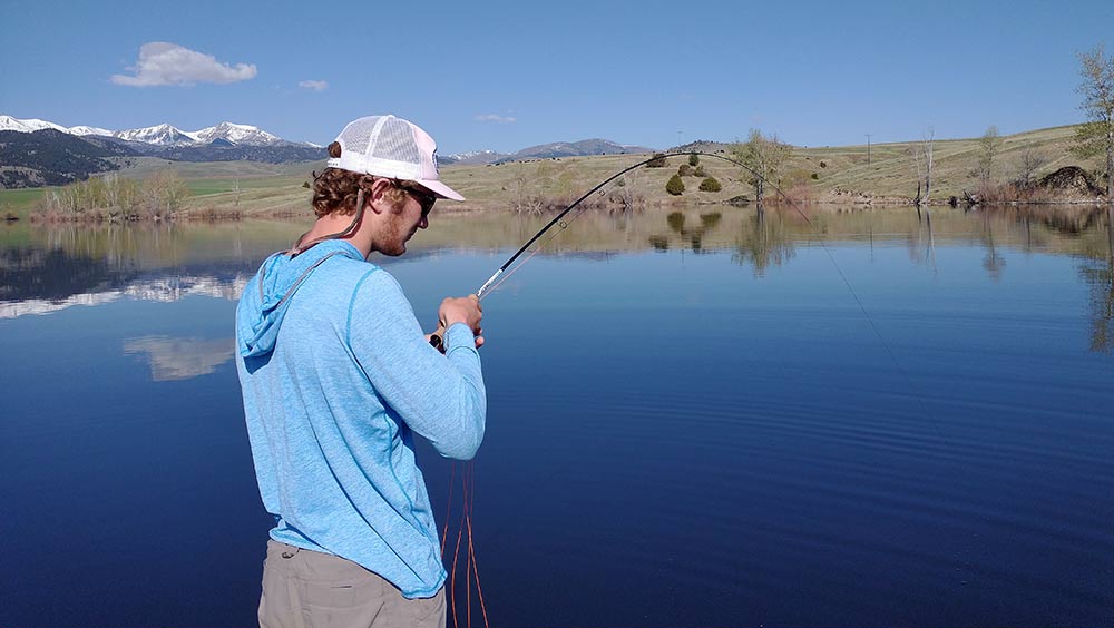 image showing angler with fish on Sitz Lake