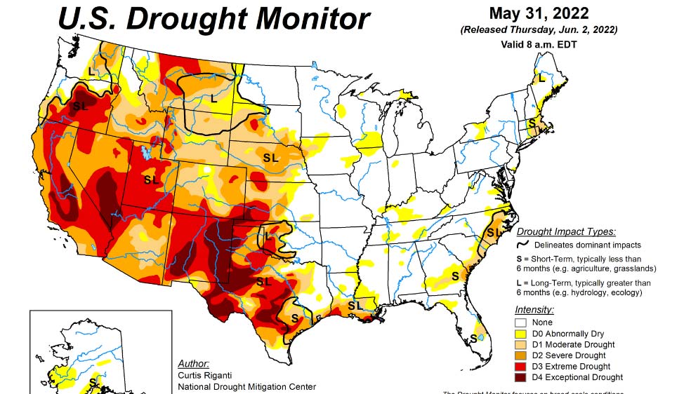 current drought in USA