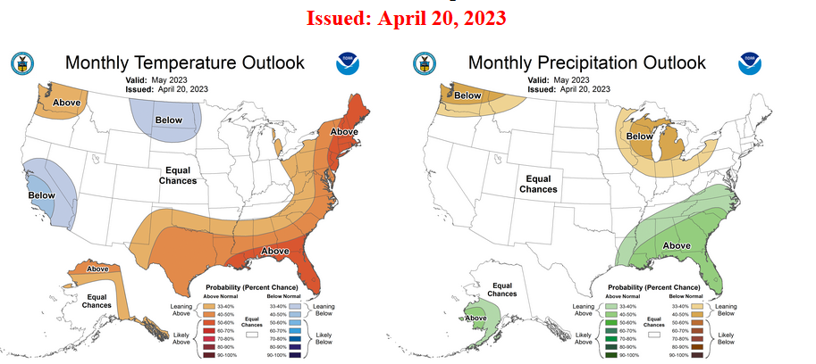NOAA outlook for May 2023 weather