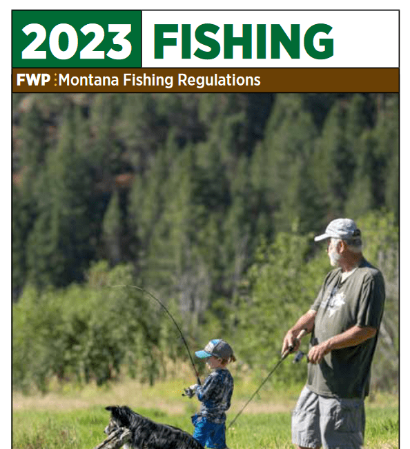 Montana fishing regulations booklet cover