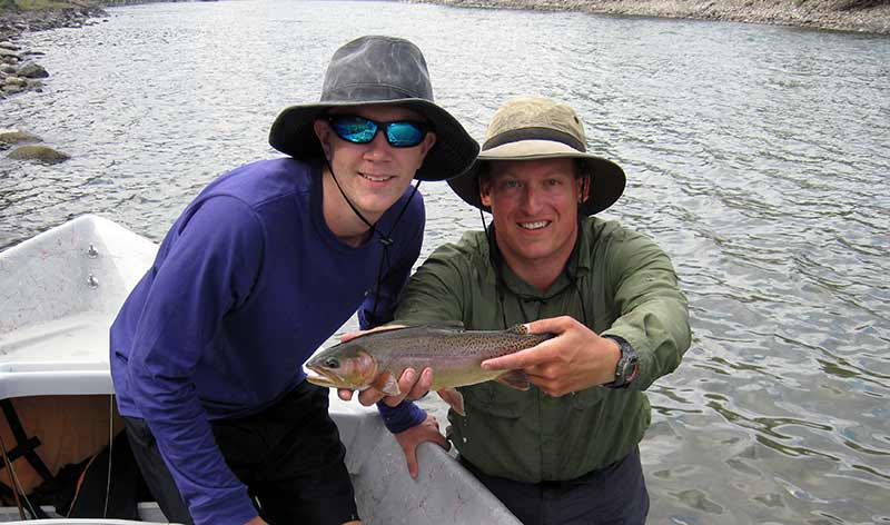 beginner with a nice cutthroat trout