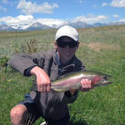 photo demonstrates a private water fishing trip with yellowstone country fly fishing