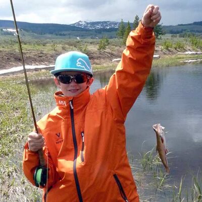 photo demonstrates a wade fishing trip with yellowstone country fly fishing