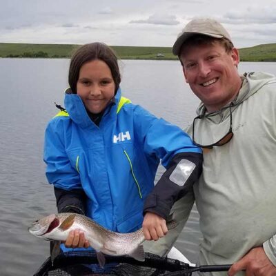 photo demonstrates a private water fishing trip with yellowstone country fly fishing