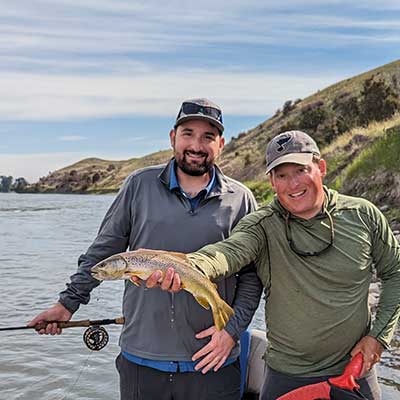 photo demonstrates a river float trip with yellowstone country fly fishing