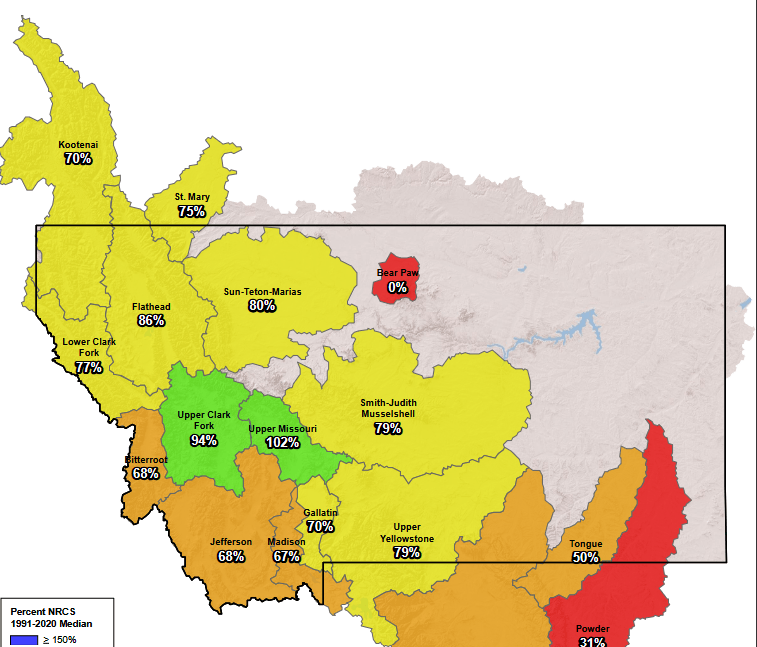 montana snowpack for april 11 2026 