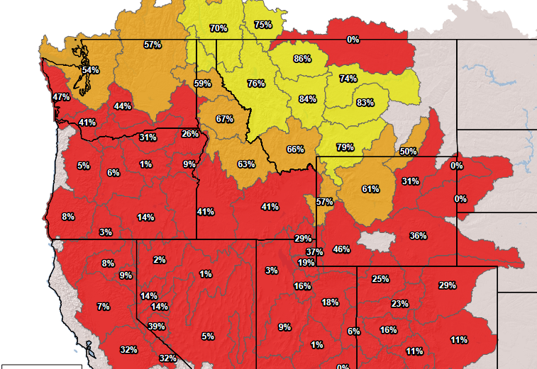 westwide snowpack for april 11 2026